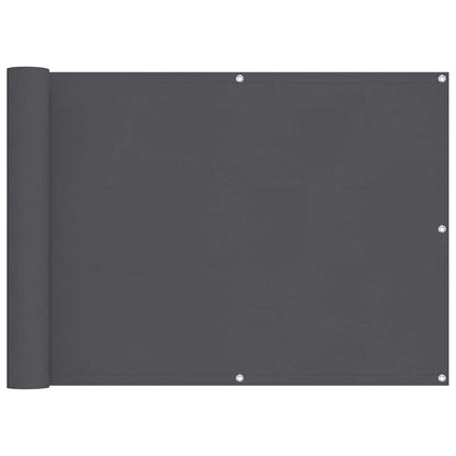 Balcony Screen Anthracite 75x500 cm Oxford Fabric
