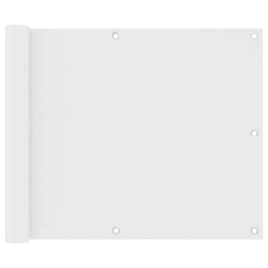 Balcony Screen White 75x400 cm Oxford Fabric
