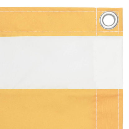Balcony Screen White and Yellow 75x400 cm Oxford Fabric