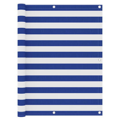 Balcony Screen White and Blue 120x500 cm Oxford Fabric