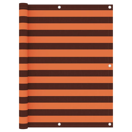 Balcony Screen Orange and Brown 120x400 cm Oxford Fabric