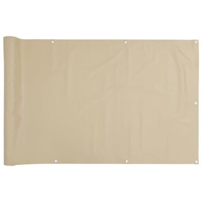 Balcony Screen Beige 75x300 cm Oxford Fabric