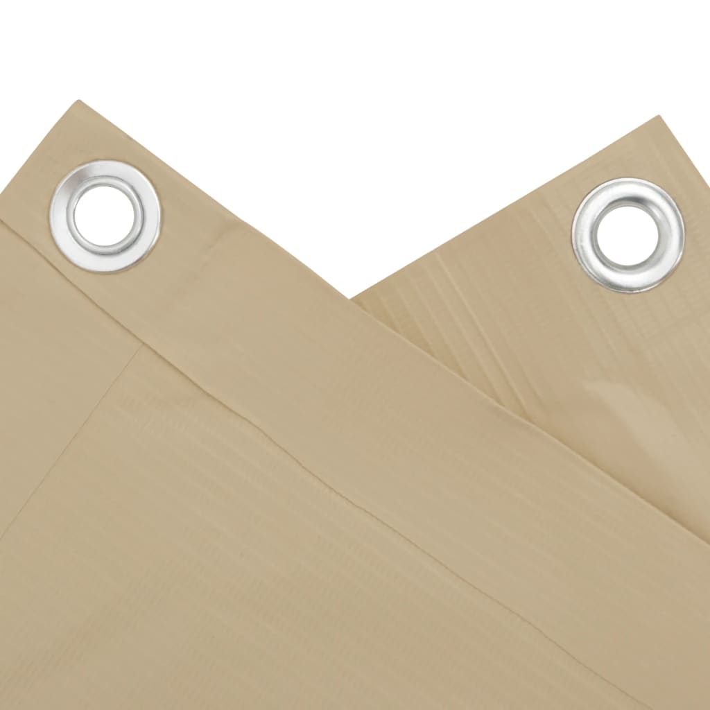 Balcony Screen Beige 75x300 cm Oxford Fabric