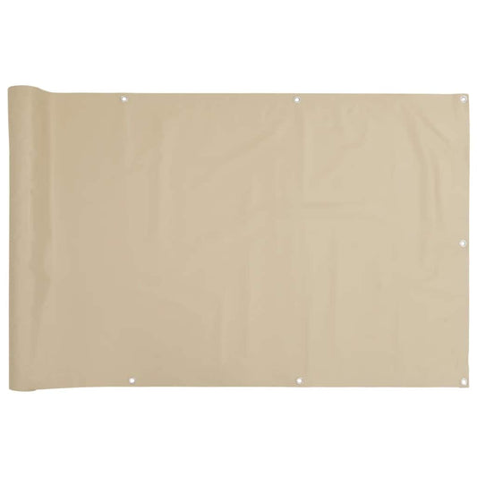 Balcony Screen Beige 120x600 cm Oxford Fabric