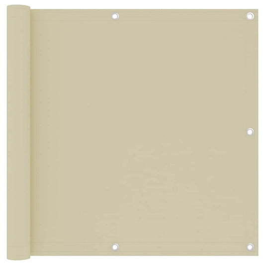 Balcony Screen Cream 90x500 cm Oxford Fabric