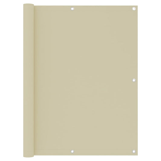 Balcony Screen Cream 120x500 cm Oxford Fabric