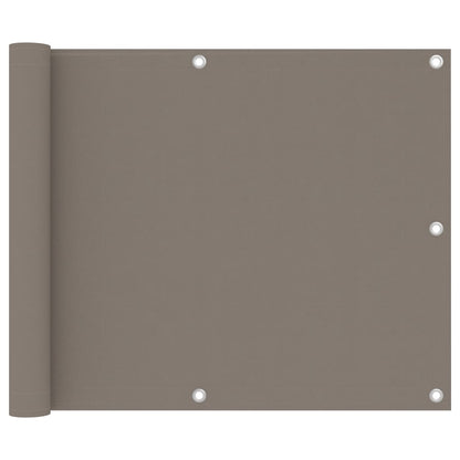 Balcony Screen Taupe 75x500 cm Oxford Fabric