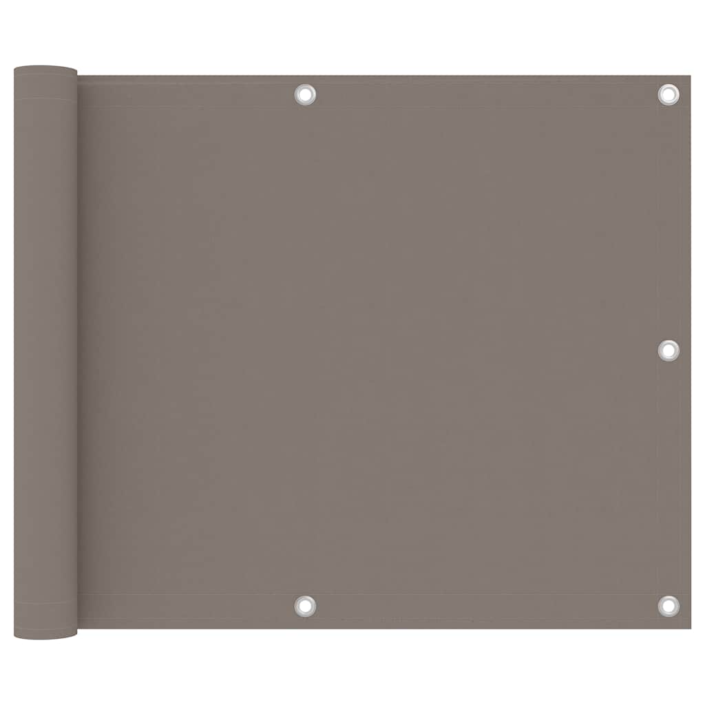 Balcony Screen Taupe 75x600 cm Oxford Fabric