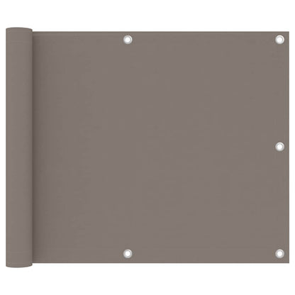 Balcony Screen Taupe 75x600 cm Oxford Fabric