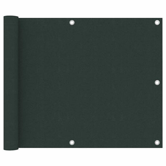 Balcony Screen Dark Green 75x500 cm Oxford Fabric