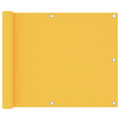 Balcony Screen Yellow 75x600 cm Oxford Fabric