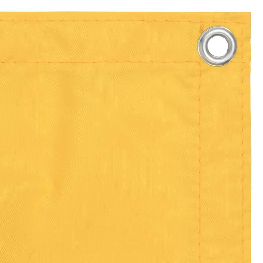 Balcony Screen Yellow 75x600 cm Oxford Fabric