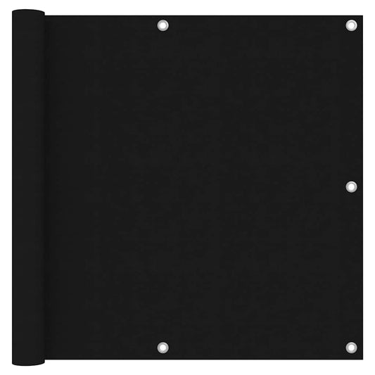 Balcony Screen Black 90x300 cm Oxford Fabric