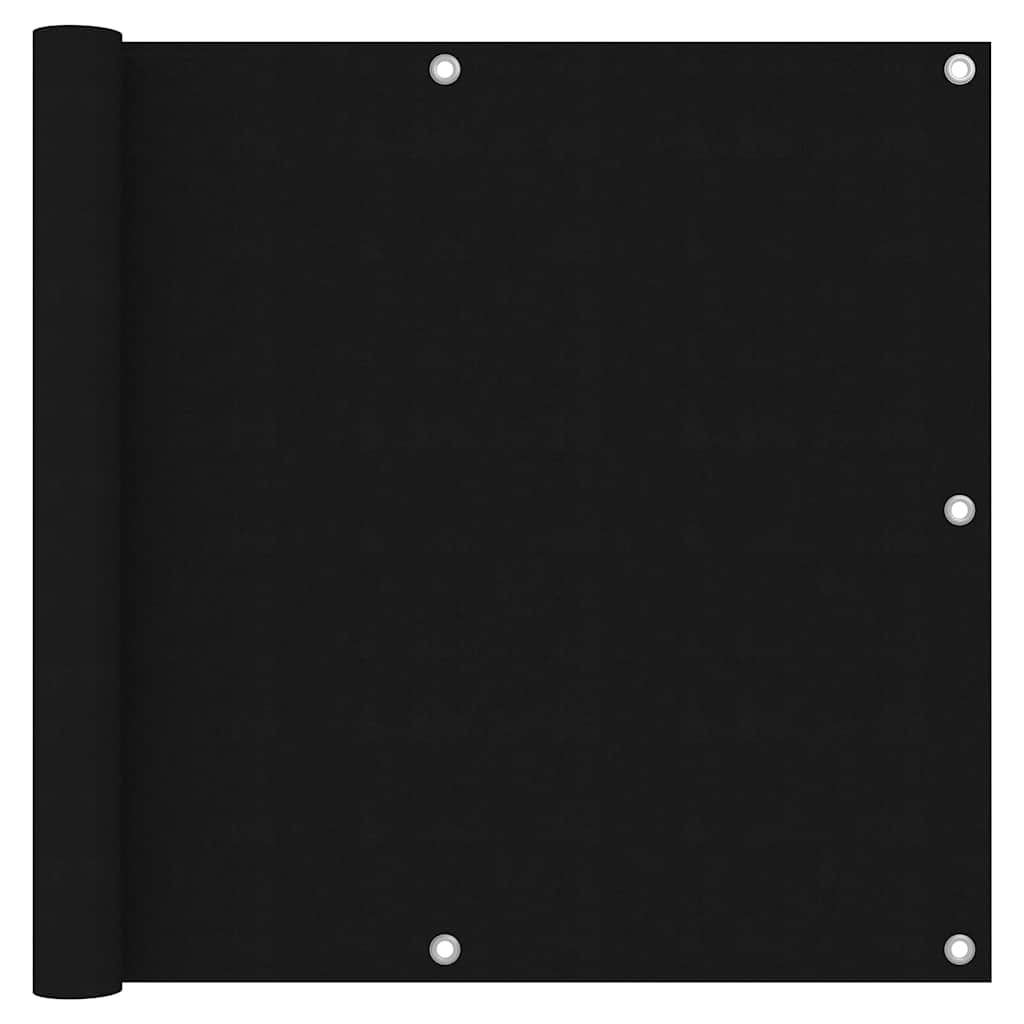 Balcony Screen Black 90x400 cm Oxford Fabric