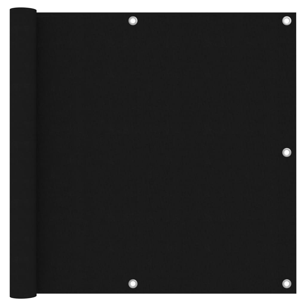 Balcony Screen Black 90x500 cm Oxford Fabric