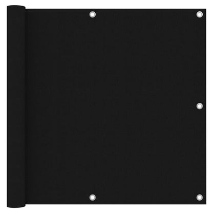 Balcony Screen Black 90x500 cm Oxford Fabric