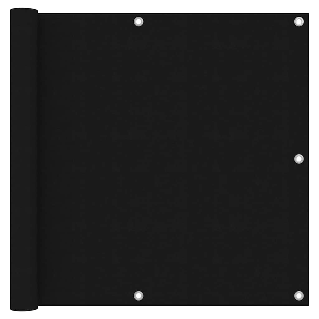 Balcony Screen Black 90x600 cm Oxford Fabric