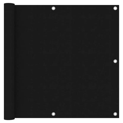 Balcony Screen Black 90x600 cm Oxford Fabric