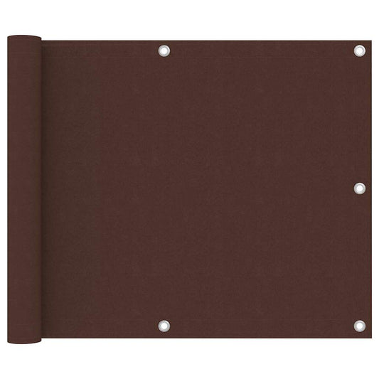 Balcony Screen Brown 75x400 cm Oxford Fabric
