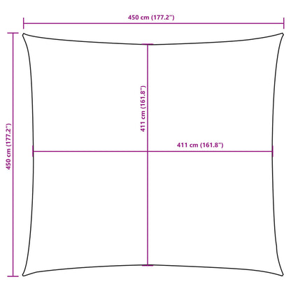 Sunshade Sail Oxford Fabric Square 4.5x4.5 m Anthracite
