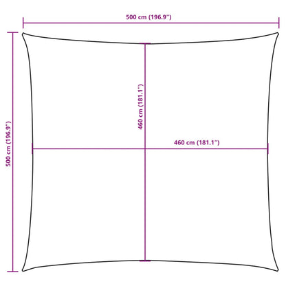 Sunshade Sail Oxford Fabric Square 5x5 m Anthracite