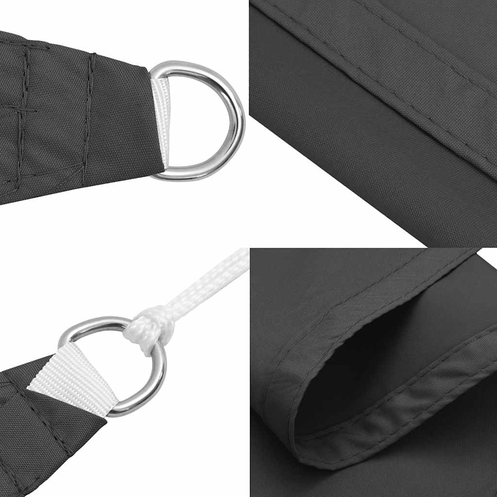 Sunshade Sail Oxford Fabric Triangular 3x4x4 m Anthracite
