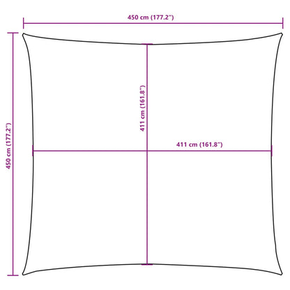 Sunshade Sail Oxford Fabric Square 4.5x4.5 m Beige