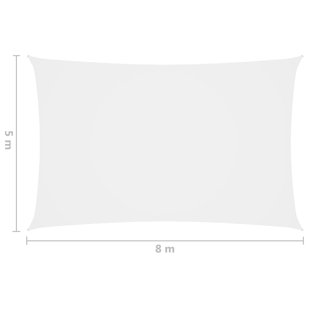 Sunshade Sail Oxford Fabric Rectangular 5x8 m White