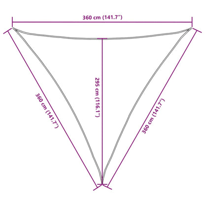 Sunshade Sail Oxford Fabric Triangular 3.6x3.6x3.6 m White