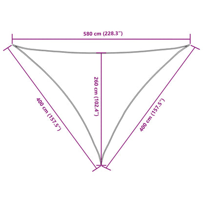 Sunshade Sail Oxford Fabric Triangular 4x4x5.8 m White