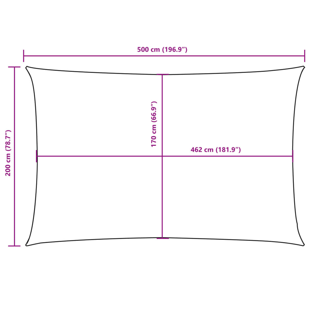Sunshade Sail Oxford Fabric Rectangular 2x5 m Terracotta