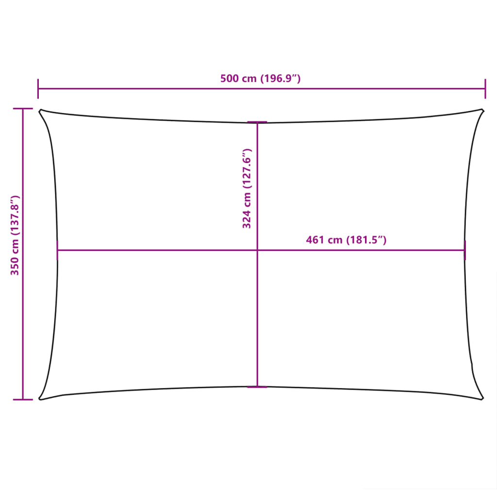 Sunshade Sail Oxford Fabric Rectangular 3.5x5 m Terracotta
