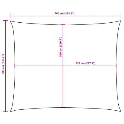 Sunshade Sail Oxford Fabric Rectangular 6x7 m Terracotta