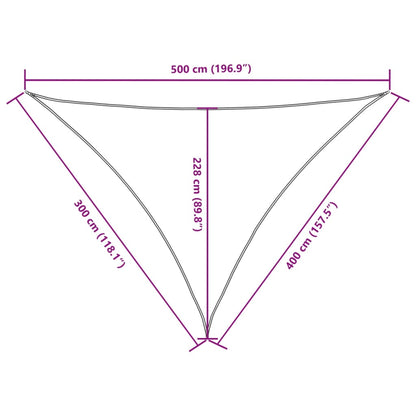 Sunshade Sail Oxford Fabric Triangular 3x4x5 m Terracotta