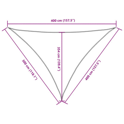 Sunshade Sail Oxford Fabric Triangular 3x4x4 m Terracotta