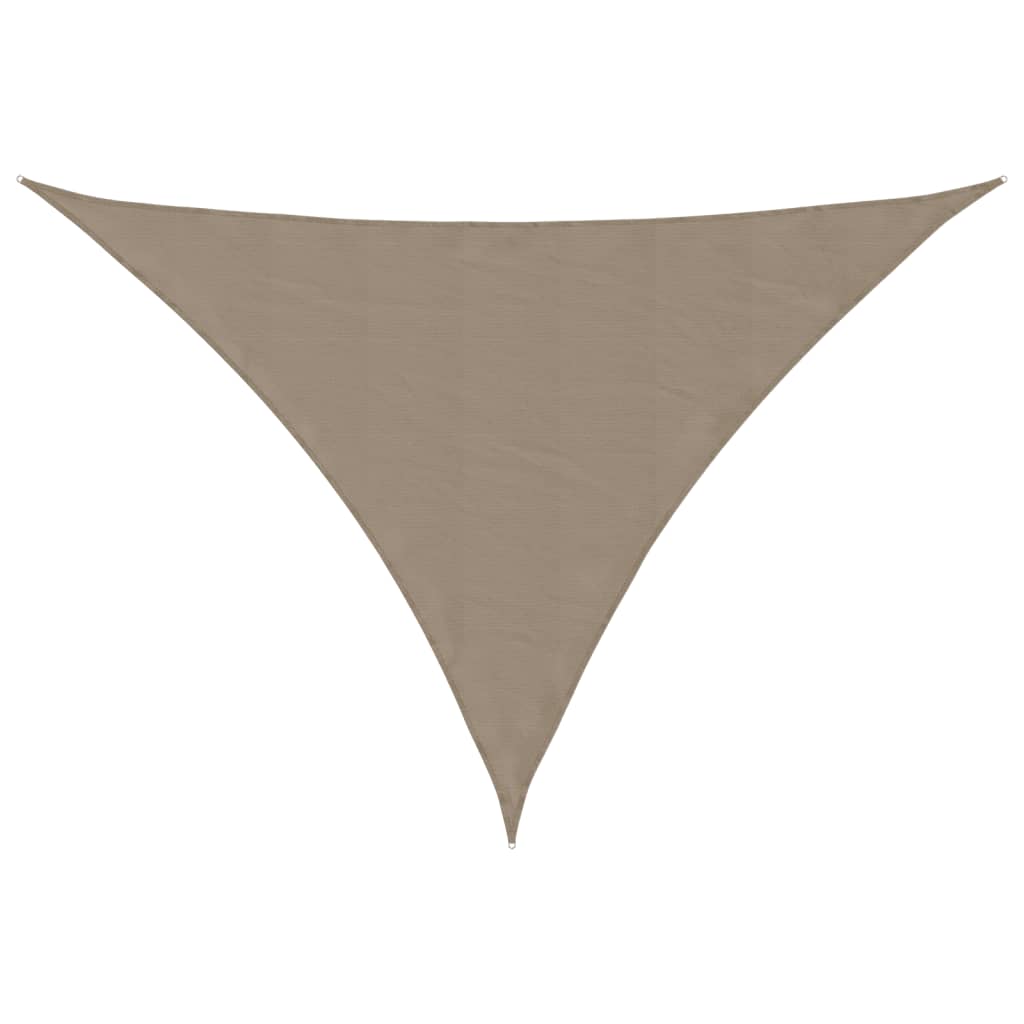 Sunshade Sail Oxford Fabric Triangular 5x6x6 m Taupe