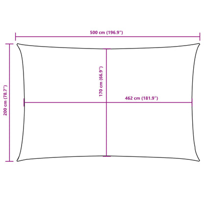Sunshade Sail Oxford Fabric Rectangular 2x5 m Dark Green