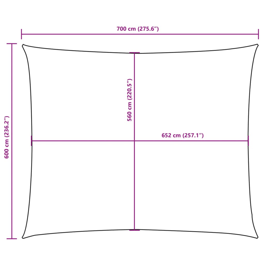 Sunshade Sail Oxford Fabric Rectangular 6x7 m Dark Green