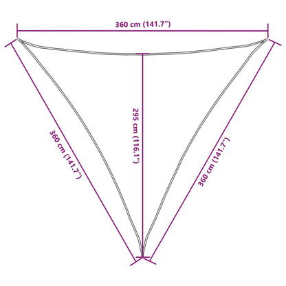 Sunshade Sail Oxford Fabric Triangular 3.6x3.6x3.6 m Dark Green