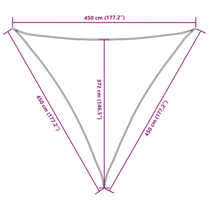 Sunshade Sail Oxford Fabric Triangular 4.5x4.5x4.5 m Dark Green