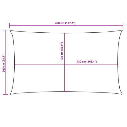 Sunshade Sail Oxford Fabric Rectangular 2x4.5 m Blue