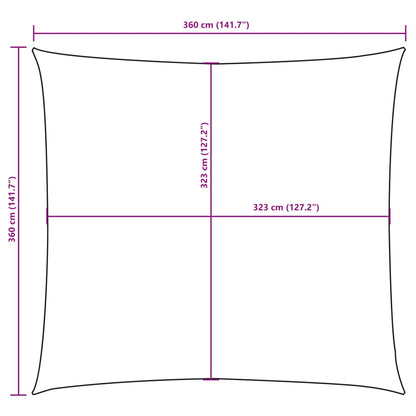 Sunshade Sail Oxford Fabric Square 3.6x3.6 m Yellow