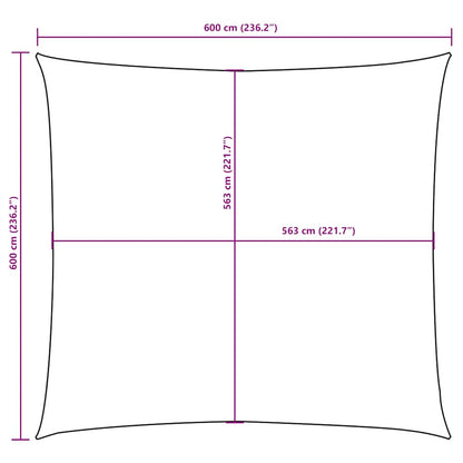Sunshade Sail Oxford Fabric Square 6x6 m Yellow