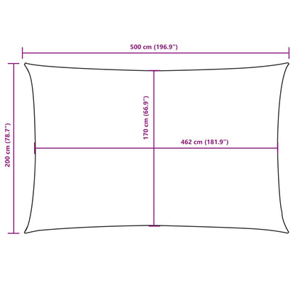 Sunshade Sail Oxford Fabric Rectangular 2x5 m Yellow