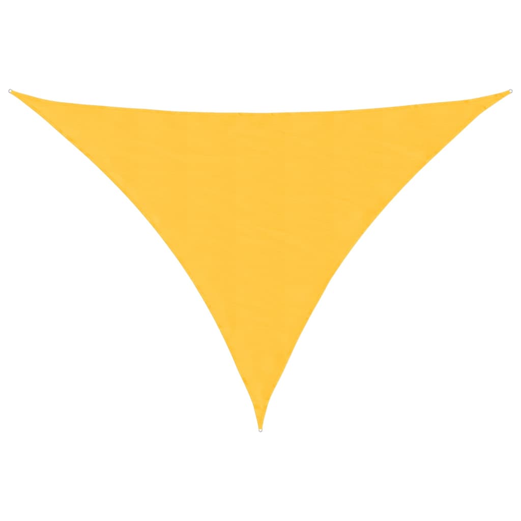 Sunshade Sail Oxford Fabric Triangular 3.5x3.5x4.9 m Yellow