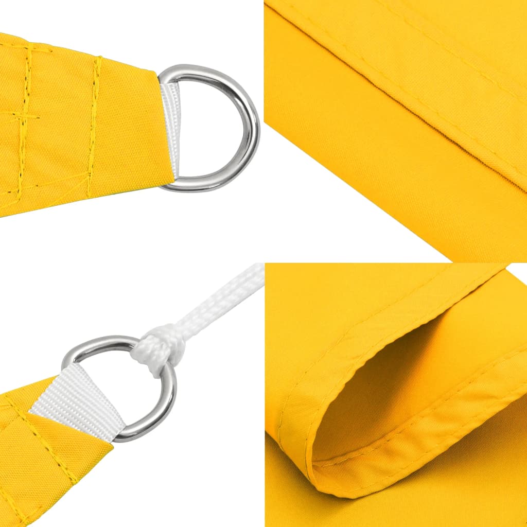 Sunshade Sail Oxford Fabric Triangular 4x5x5 m Yellow