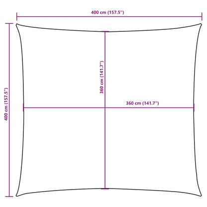 Sunshade Sail Oxford Fabric Square 4x4 m Red