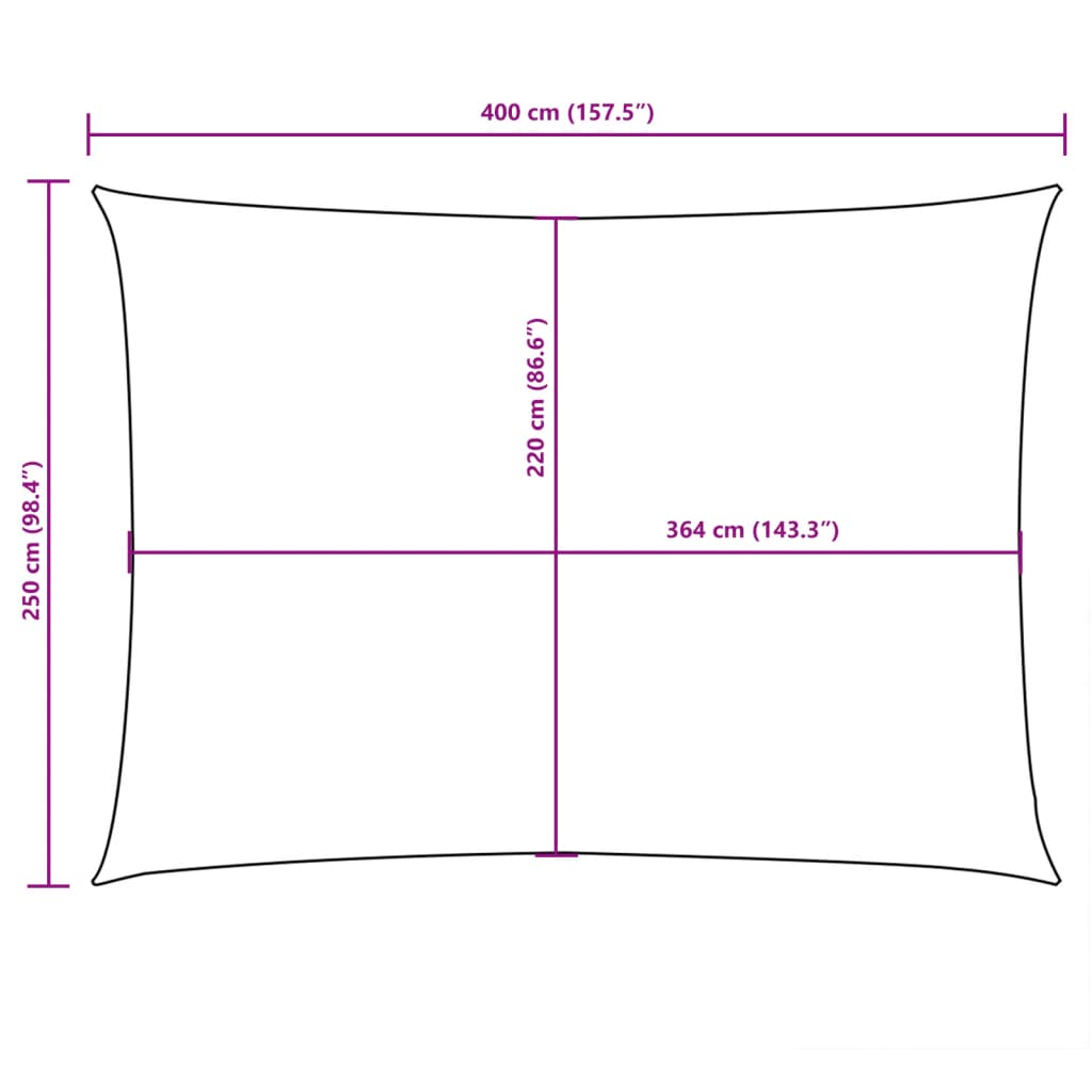 Sunshade Sail Oxford Fabric Rectangular 2.5x4 m Red