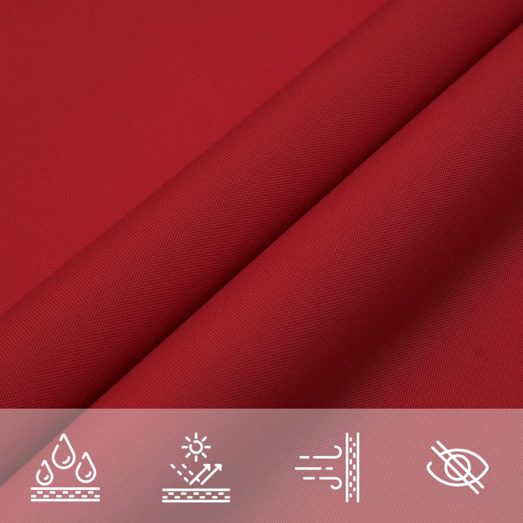 Sunshade Sail Oxford Fabric Triangular 3x4x5 m Red