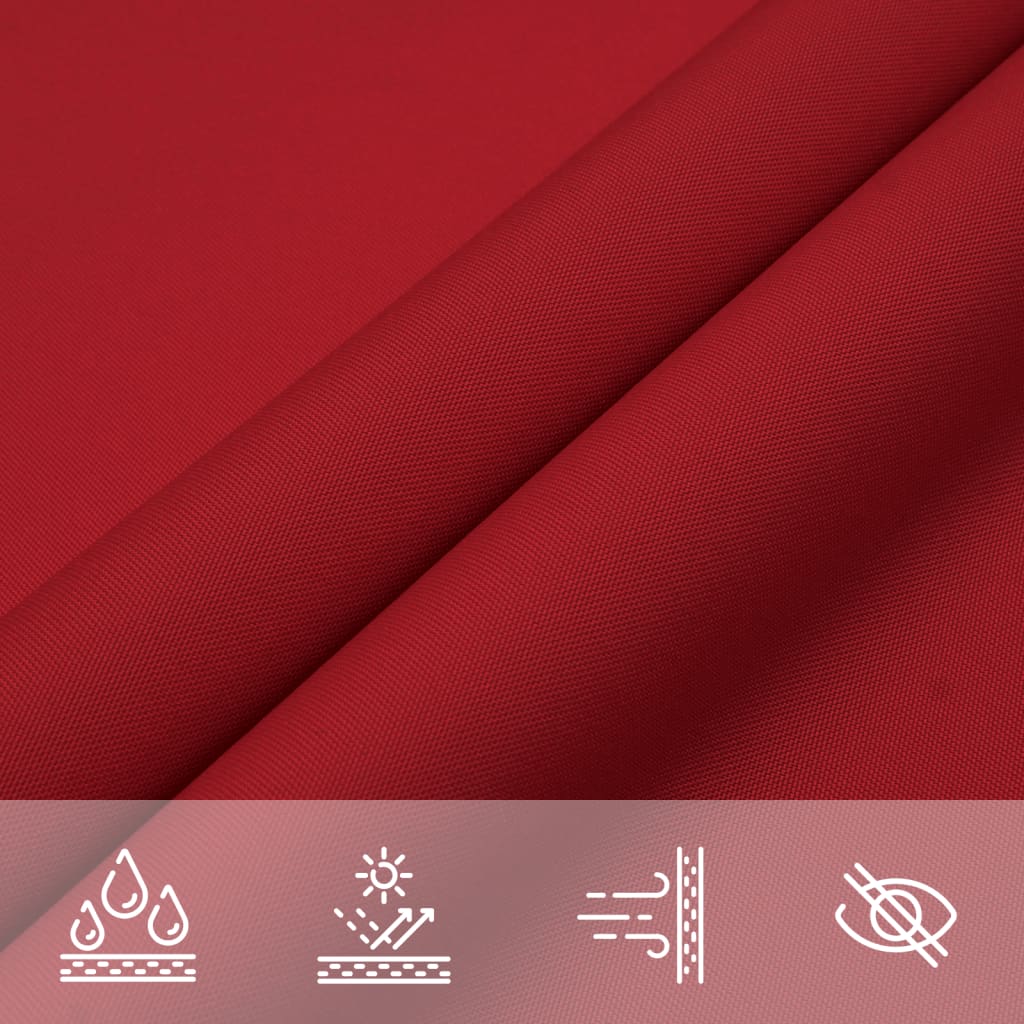 Sunshade Sail Oxford Fabric Triangular 5x6x6 m Red